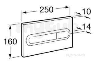 Roca Sanitaryware and Accessories -  Pro Operating Plate P1 Dual Matt Chrome