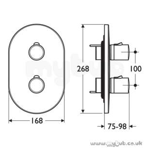 Ideal Standard Brassware -  Ideal Standard Cone A4020 Bi Shower Faceplateandhandles Cp