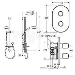 Ideal Standard Showers -  Ideal Standard Ascari Tt Therm With M/shadow Kit Cp