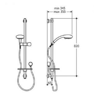 Ideal Standard Showers -  Ideal Standard Moonshadow L7060 Shower Kit Sc Sf Chrome Plated Replaced