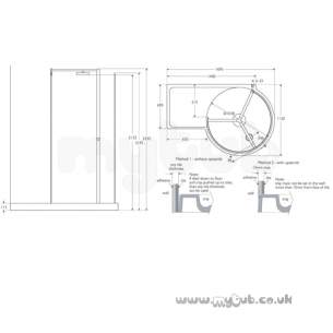 Ideal Standard Acrylic Shower Trays -  Ideal Standard Serenis 360 L5230 Left Hand 1700 X 1150 Shower Tray Cnr Wh