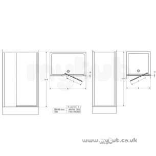 Trevi Shower Enclosures -  Armitage Shanks Tribune L8140 750mm Side Panel Clr/slv