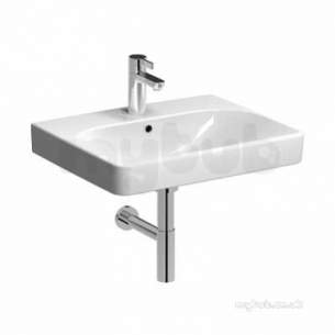 Twyford Mid Market Ware -  E500 Square Washbasin 750x480mm One Tap Hole Wht