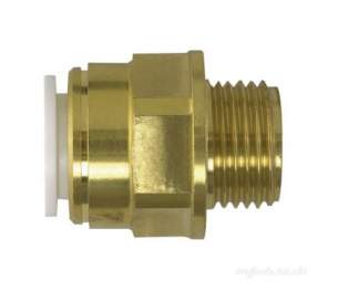 John Guest Speedfit Pipe and Fittings -  Speedfit 15mm X 1/2 Inch Bsp Brass Male Coupler