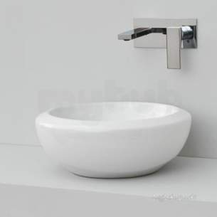 Eastbrook Sanitary Ware -  Perlita 460mm Sit On Basin White 95.007