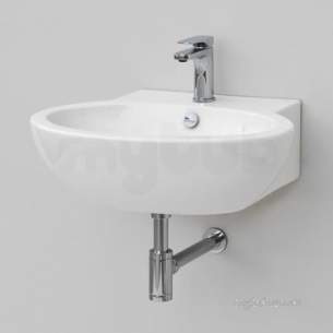 Eastbrook Sanitary Ware -  Alento Curved 600mm Wall Hung Basin White 95.036