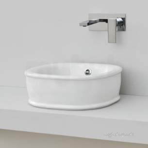 Eastbrook Sanitary Ware -  Enza 450mm Sit On Basin White 95.109