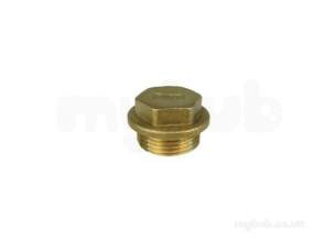 Brass Bushes Sockets and Plugs -  Midbras 3/4 Inch Flanged Brass Plug