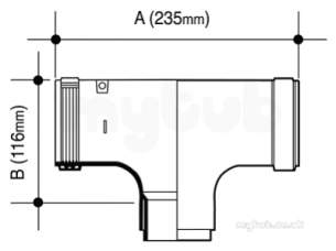 Osma Above Ground Drainage -  9t906g Grey Osma Running Outlet 9t906 G