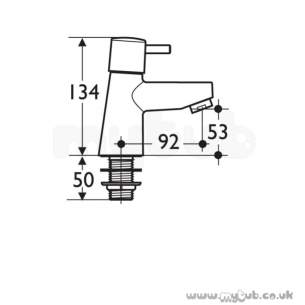 Ideal Standard Brassware -  Ideal Standard Cone B5106 Bath Pillar Taps Cp