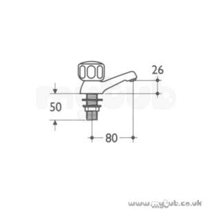 Armitage Shanks Fairline S7051 1/2 Inch Basin Pillars Cp