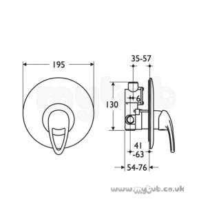 Ideal Standard Showers -  Ideal Standard Idyll Two D9005 Wall Mounted B/i Shower Mixer Cp