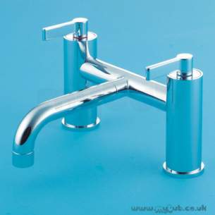 Ideal Standard Brassware -  Ideal Standard Silver E0072 Two Tap Holes Deck Bath Mixer Cp