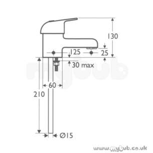 Ideal Standard Brassware -  Ideal Standard Tratto A1359 Single Lever Mono Bath Filler Cp