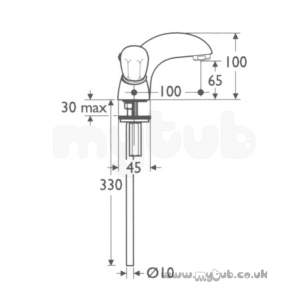 Ideal Standard Brassware -  Ideal Standard Waterways E6870 M/flow Basin Mixer Cp