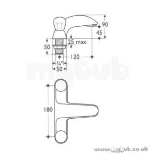 Ideal Standard Brassware -  Ideal Standard Waterways E6910 T/flow Bath Filler Cp