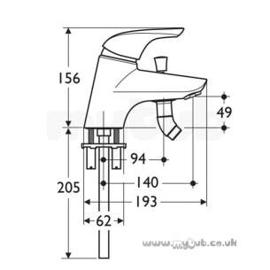 Ideal Standard Brassware -  Ideal Standard Ceraplan New B7890 One Tap Hole Single Lvr Bsm