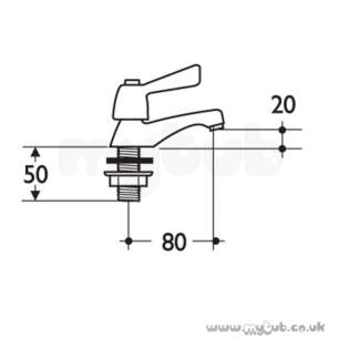 Armitage Shanks Commercial Brassware -  Armitage Shanks Alterna 2 S7185 1/2 Inch Qt Basin Taps Cp