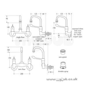 Armitage Shanks Markwik S8210aa Wall Mixer Cp