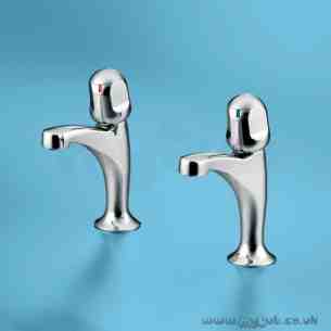 Armitage Shanks Domestic Brassware -  Armitage Shanks Sandringham S7929 Hi Neck Sink Pillar Taps Cp