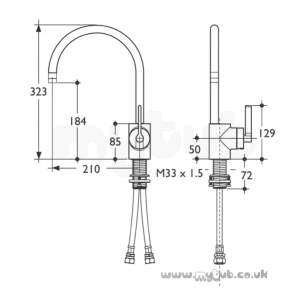 Ideal Standard Silver E0083 S/lvr Mono Kitchen Mixer Cp