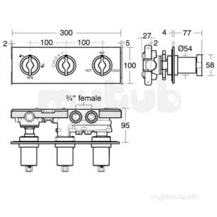 Ideal Standard Brassware -  Ideal Standard Silver A4792 Shower C/w Kit2 No Logo Cp