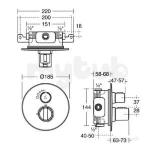 Ideal Standard Showers -  Ideal Standard Easybox Bi Therm Shower With Rnd Faceplate