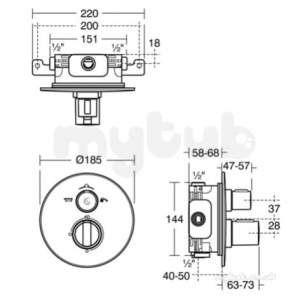 Ideal Standard Showers -  Ideal Standard Easybox Bi Therm Bsm With Rnd Faceplate