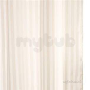 Croydex Shower Curtains and Rails -  Croydex Woven Stripe Showr Curtain Ivory Af286117