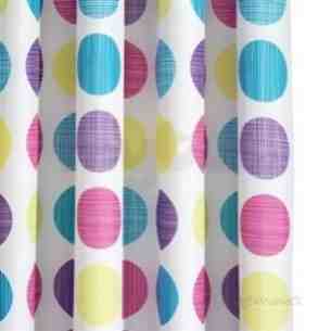 Croydex Shower Curtains and Rails -  Croydex Textured Dots Shower Curtain