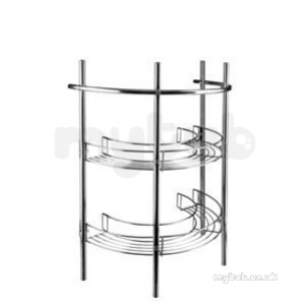 Croydex Bathroom Accessories -  Pedestal Storage Unit Chrome Aj401341