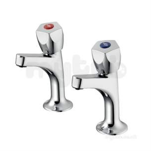 Ideal Standard Brassware -  Sandringham 21 B9872 Std H/neck Sink Taps Cp