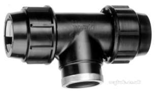 Astore Compression Fittings 90mm and Above -  Avf Mdpe 515 Fi 90d Equal Tee 40x1
