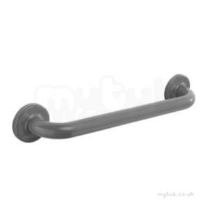 Twyfords Commercial Sanitaryware -  Avalon Support Grab Rail 450mm Long-concld Ftgs -grey Av4901gy