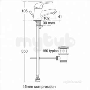 Ideal Standard Brassware -  Ideal Standard Opus B0291aa Basin Mixer And Puw Cp