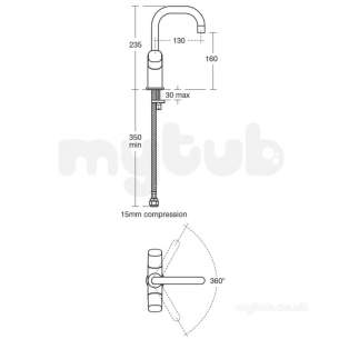 Ideal Standard Tempo Brassware -  Ideal Standard Tempo B0727 Dc Basin Mixer No Waste Cp