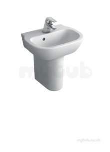 Ideal Standard Concept -  Ideal Standard Concept Curve E8873 450mm One Tap Hole Basin Wh