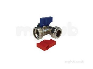 Washing Machine Taps and Hoses -  15mm Tee Type Washing Machine Tap Handc