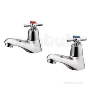 Armitage Shanks Domestic Brassware -  Ideal Standard B9858aa Chrome Elements Brass Washbasin Tap Double Cross Handles