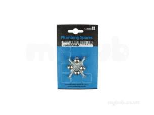 Own Brand Blister Packs -  Center Brand Udc/54/044 Chrome 25.4 Mm Mirror Screws Set Of 4