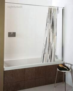 Roman Shower Enclosures -  Roman Mini Fixed Bath Screen Wht Cc113w