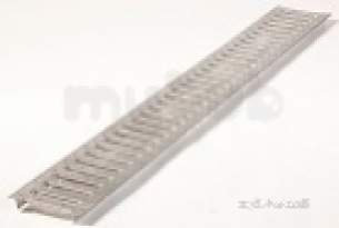 Gullys and Channel Drainage -  1m Slotted Galvanised Steel Grating 100mm Wide Cd127