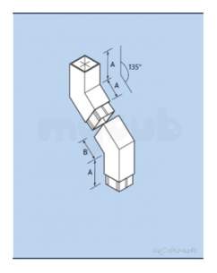 Alumasc Rainwater Products -  Alumasc Pln 100x100mm 135 2pc O/set