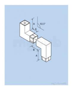 Alumasc Rainwater Products -  Pln 100x100mm 92.5 2pc O/set Cp44100092a