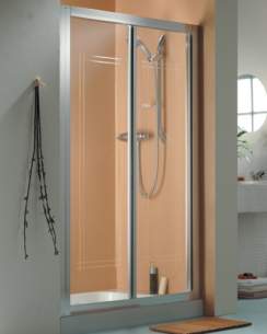 Roman Shower Enclosures -  Roman 900mm Collage Bi-fold Door Wht