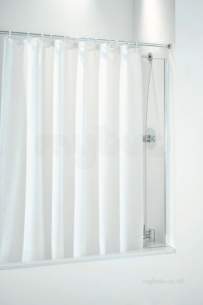 Coram Shower Curtain Screen 250mm Chrome/plain Glass