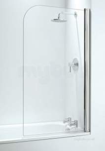 Coram Designer Bathscreens -  Coram 800mm Curved Bathscreen Cp/cl