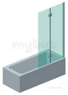 Merlyn Ionic Enclosures -  2 Panel Square Bath Screen 1500x900mm