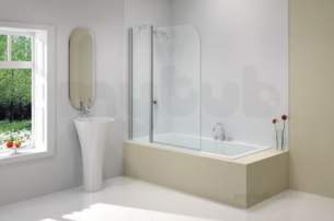 Merlyn Ionic Enclosures -  Ionic 2 Panel Folding Curved Bath Screen