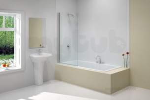 Merlyn Ionic Enclosures -  Ionic Single Curved Bath Screen Mb1